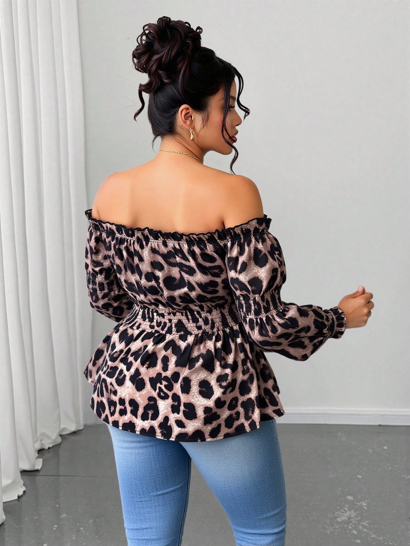 Женская блузка больших размеро – обзор и цена Blouse Off Shoulder