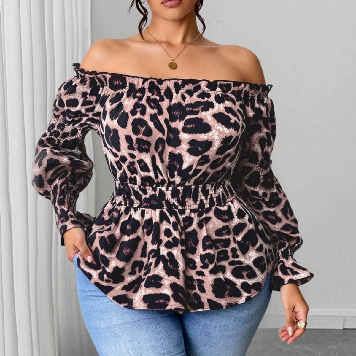 Женская блузка больших размеро – обзор и цена Blouse Off Shoulder